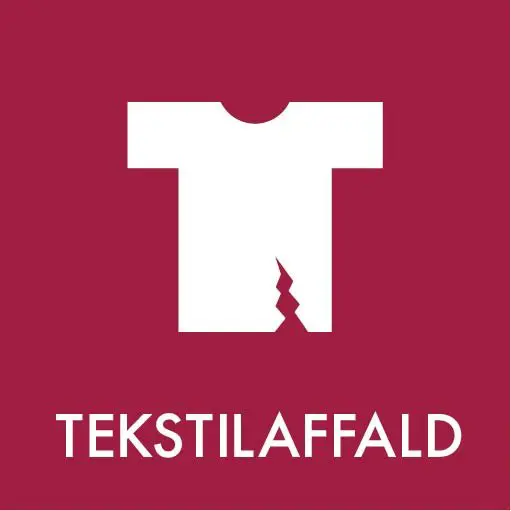 Tekstilaffald piktogram Tekstilaffald piktogram
